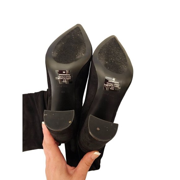 Nine West Womens Black Pointed Toe Boots 8M - Picture 6 of 7